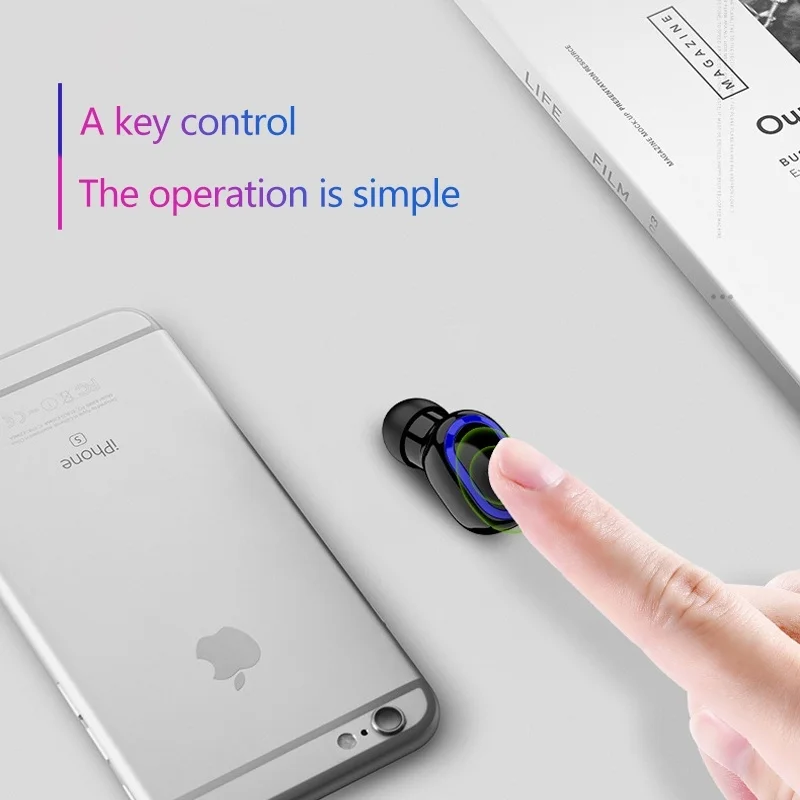 BT 5.0 Wireless Earphone HiFi 5D Stereo Mini Earbuds with Mic Sport Earphone In Ear - ANKUX.COM