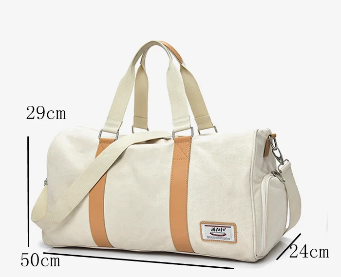High quality unisex weekend travel shoudler bag sport gym canvas duffel bag