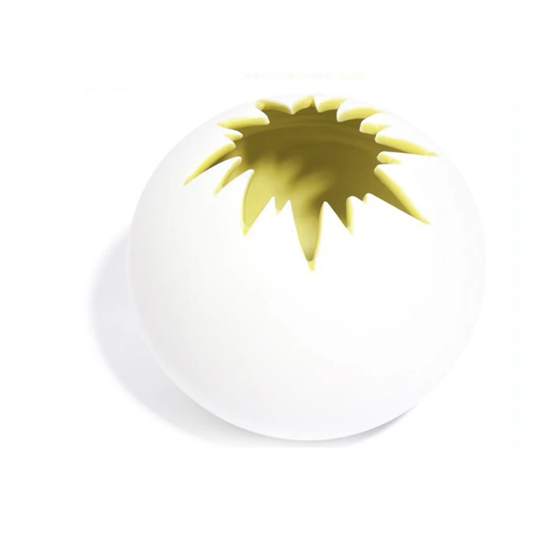 Nouveau produit pour 2015 blanc vert en céramique Oeuf Cassé Vase