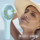Fan Small Heater Fan Hand-held Ultra-thin Fan Small Portable Mini Silent Night Lamp Charging USB Air Cooler
