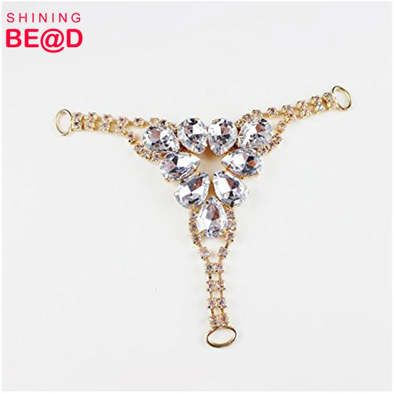 2019 Fashion gold DIY high quality bikini rhinestone connector accessory for ladies swimwear
2019 Fashion gold DIY high quality bikini rhinestone connector accessory for ladies swimwear