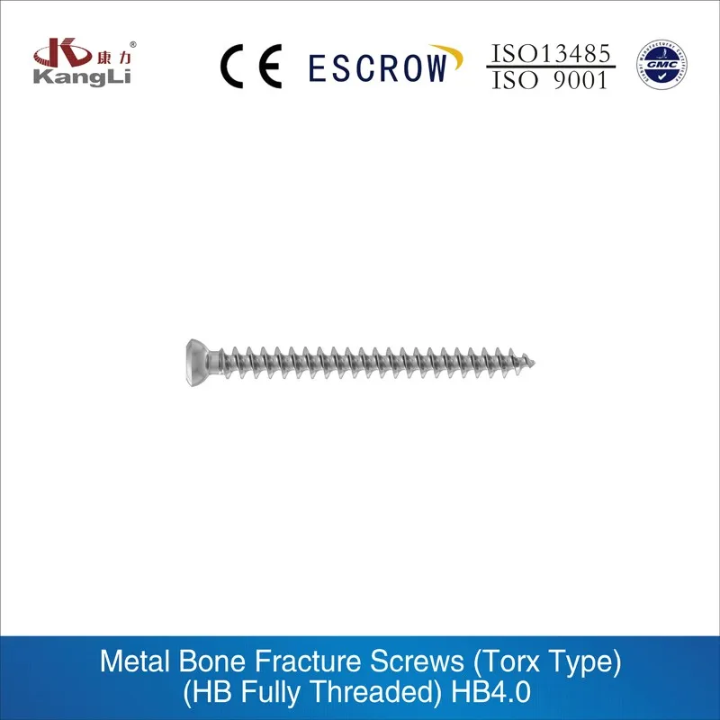 hb fully threaded metal bone fracture screws