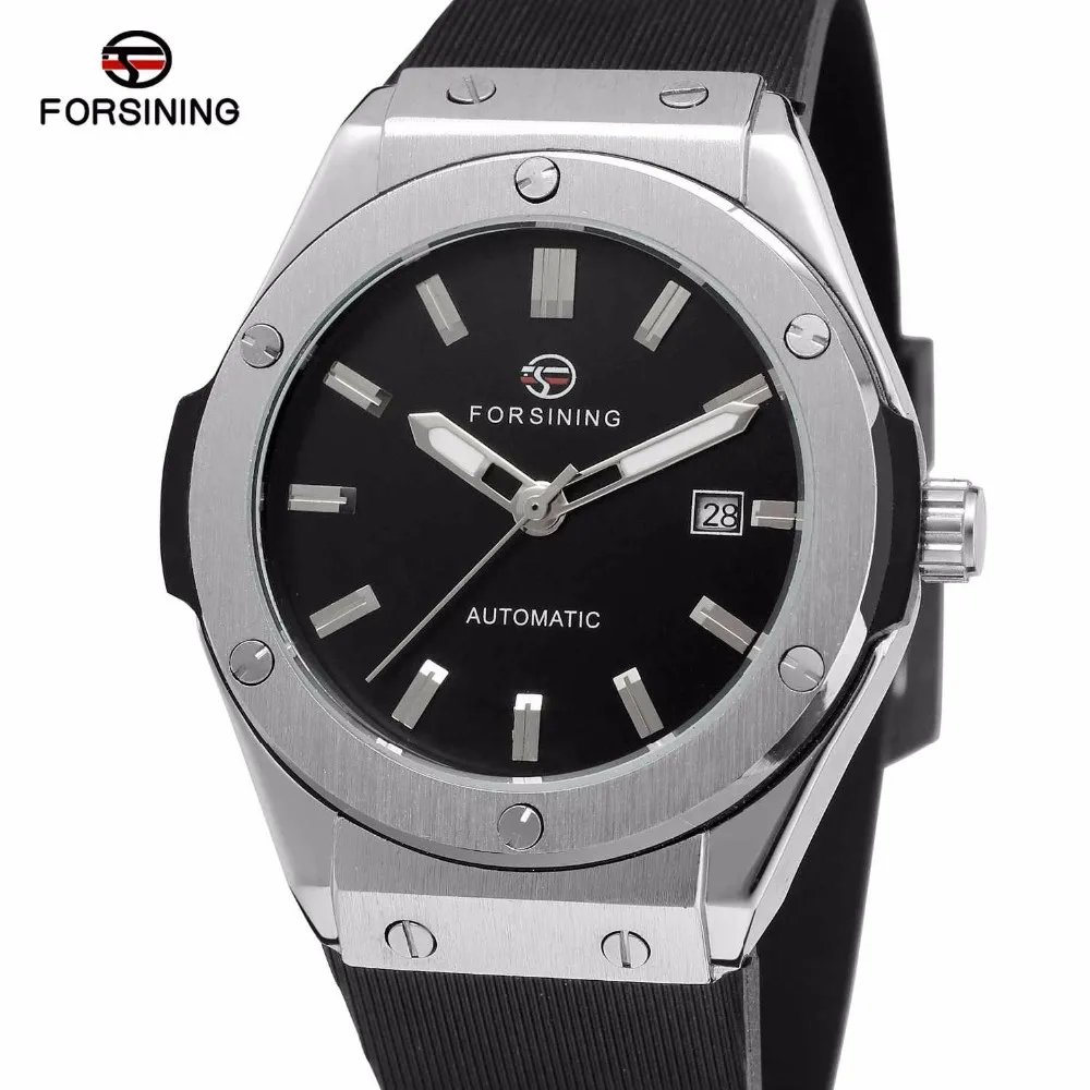 FORSINING 115 Automatic self wind Watch Silicone Strap sport luxury brand 2016 wristwatch men's casual wristwatch, N/a
FORSINING 115 Automatic self wind Watch Silicone Strap sport luxury brand 2016 wristwatch men's casual wristwatch, N/a