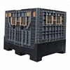 high quality hdpe heavy duty large transport industry collapsible plastic pallet box