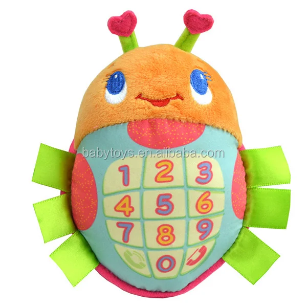 Wholesale Plush Stuffed Educational Learning Skills Ladybeetle Educational Toy Plus Numeric Keyboard