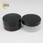 Black cap cosmetic cans amber plastic jar brown PET jar pet jar