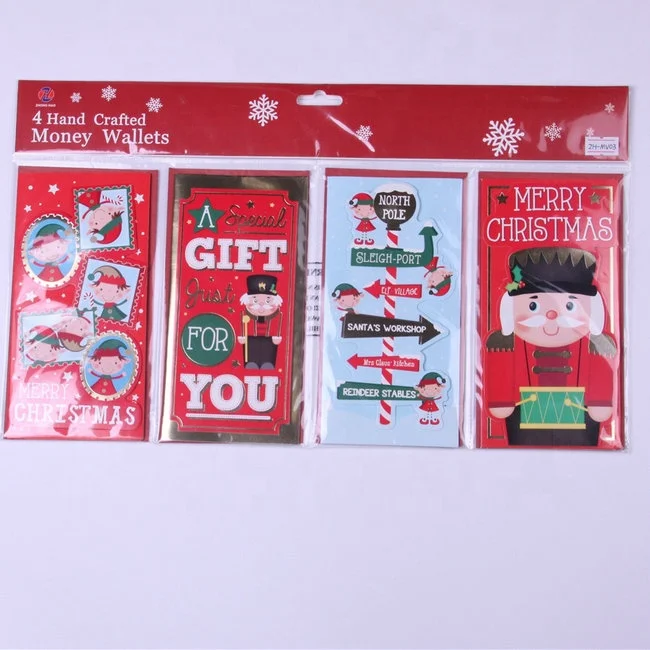 Оптовая продажа с новым годом Санта-Клаус Снеговик Рождественская открытка поздравительные открытки пакет