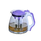 1.8 L New Design Custom Colored Glass Tea Pot With Infuser