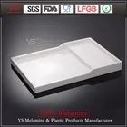 Guangzhou professional imitation ceramics plastic trays with compartiments