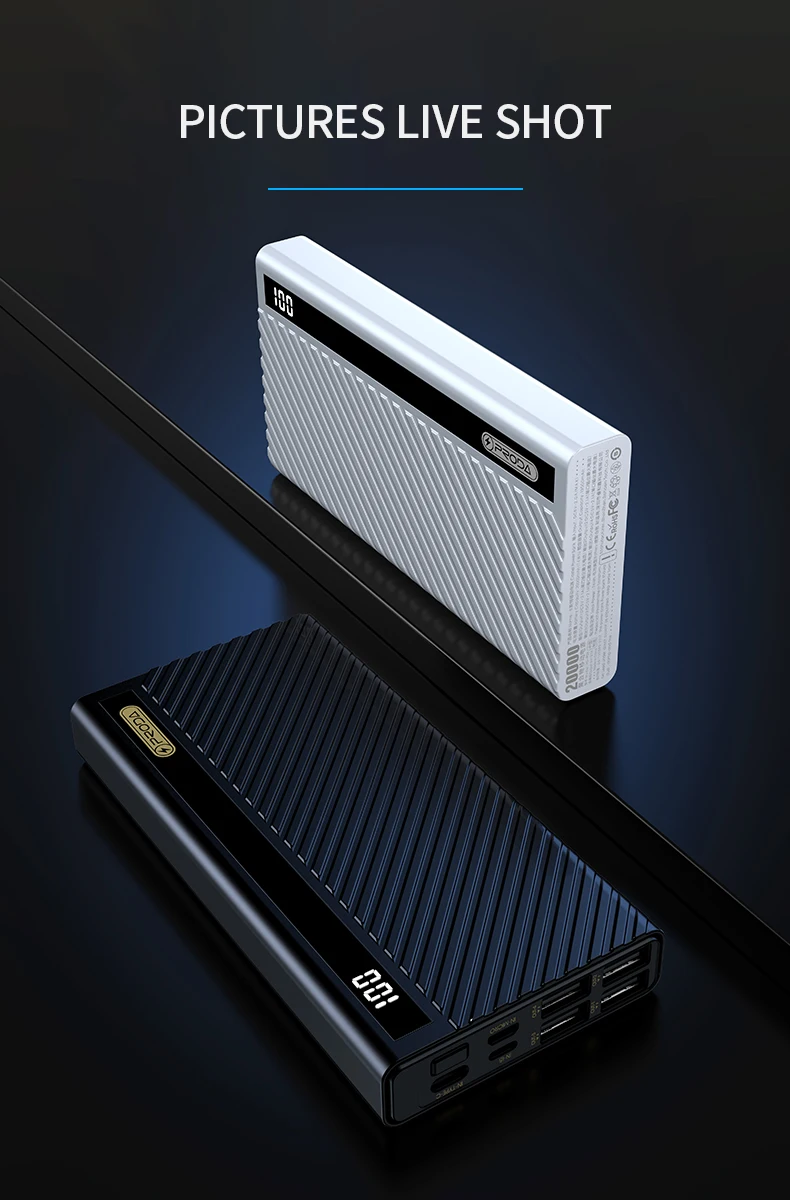 PRODA Universal 2.1A Discharging 3 Input Ports 4 Output Ports Power Bank 20000mah - ANKUX.COM