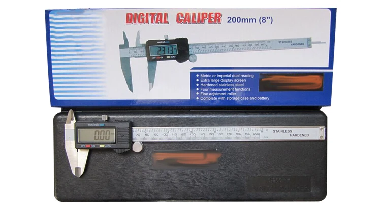 Digital Long Jaw Vernier Caliper for Inside Outside Depth Step Measuring