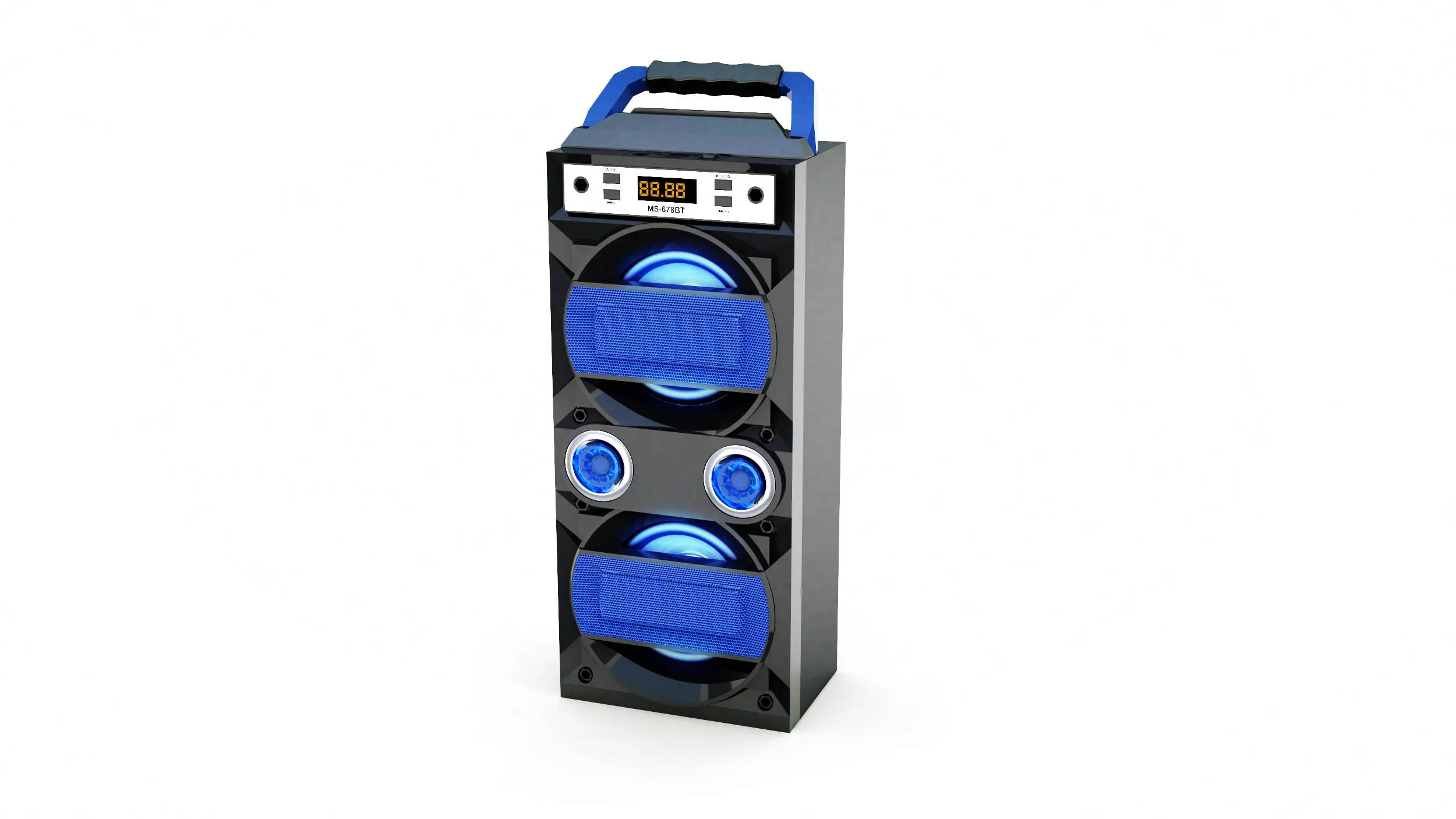Latest new 4inch wireless Portable wooden outdoor Speaker MS -676BT with TF/USB/FM Radio mp3 speaker , with remote - ANKUX.COM