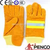 cowhide leather soft wearing fire retardant glove safety exporting security fireman firefighter glove