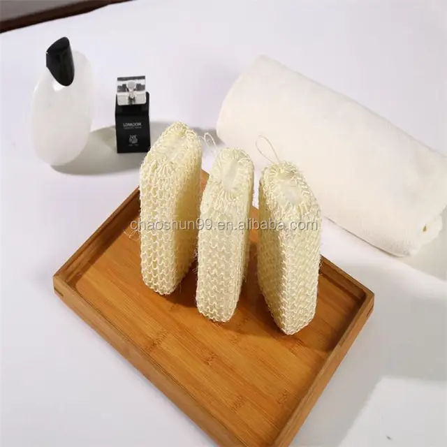 natural sisal bath sponge square exfoliating shower sponge