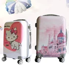 Wholesale 3pcs ABS PC Suitcase Colorful Trolley Travel Bags Butterfly Print Luggage