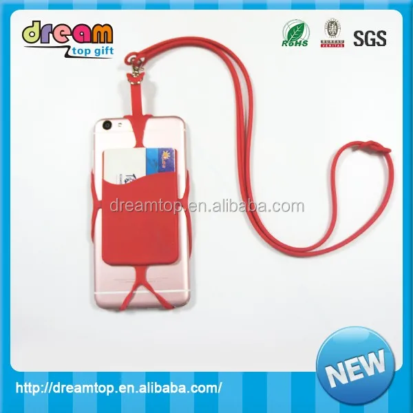 name: 2017 novelty promotional gifts silicone lanyard cell phone