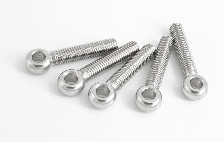 Size : M6 45mm 10PCS M6 M8 GB798 304 Stainless Steel Ring Link Bolt Fisheye Eye Slip Hole Screw