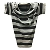 Casual style men's loose striped polo short sleeves T shirt