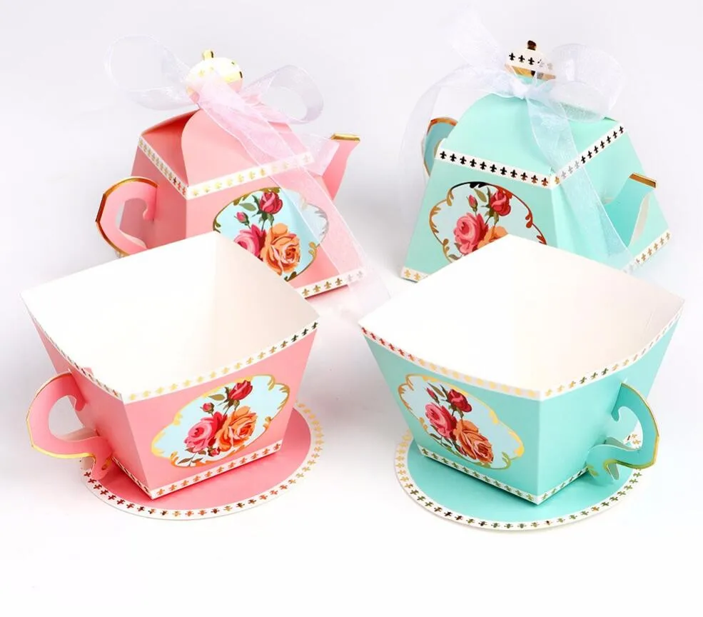 latest design tea cup gift box wedding paper candy box for
