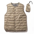 GRAY Ultra Light Children's Men's Duck Down Puffer Vest Jacket