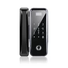 Eseye Smart Door Lock Fingerprint Touch Keypad Electric Remote Control Frameless Sliding Glass Door For Office