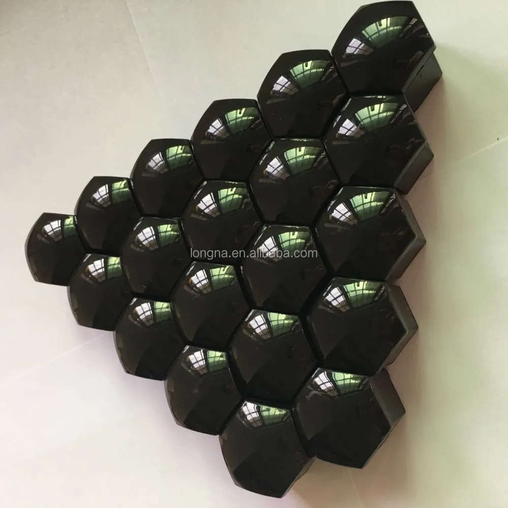 20 adet 19mm Siyah Plastik bijon cıvatası Kapak Kapakları Somun Koruyucu ve Kaldırma Aracı Araba Tekerlek Evrensel (siyah)