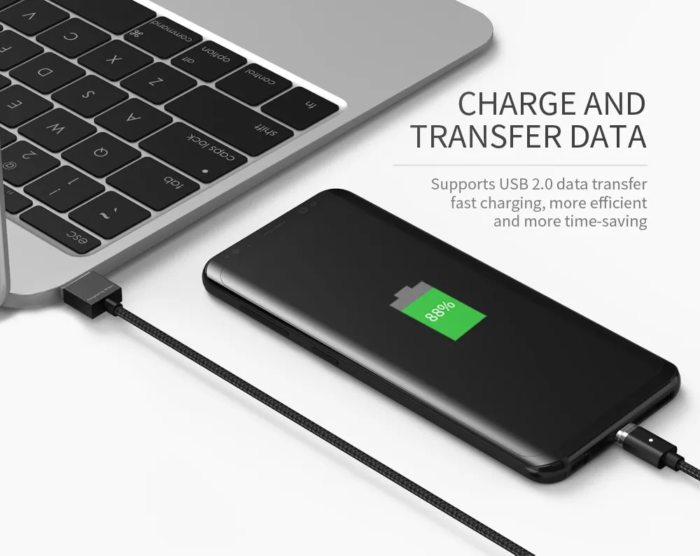 WSKEN MINI2 Magnetic USB Cable with micro USB type-c lighting For mobile phone - ANKUX.COM