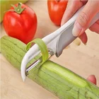 Multifunctional Fruit Vegetable Double Sided Peeler with Hand-Protection Sliding Cover