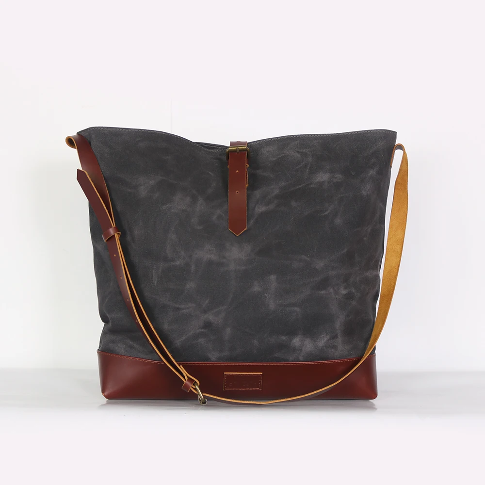 grey shoulder bag