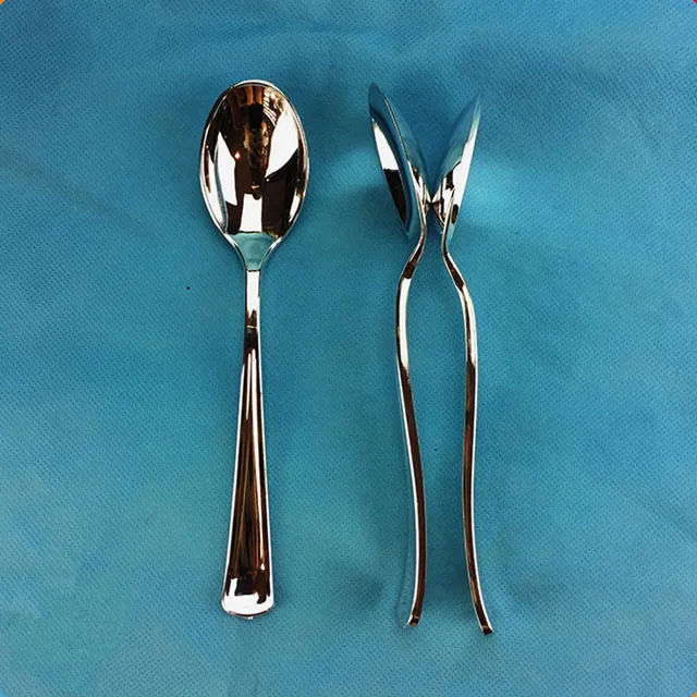 disposable silver plastic cutlery spoon