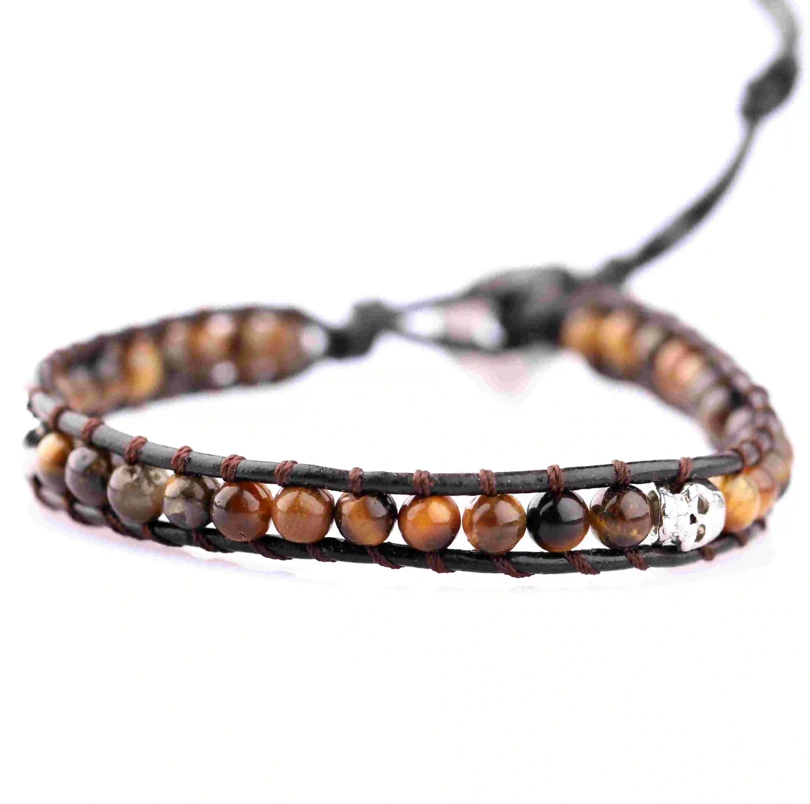 Wholesale high quality handcraft 4mm stone brown tiger eye bead jewelry wrap leather wrist bracelet and bangle, As your requirement
Wholesale high quality handcraft 4mm stone brown tiger eye bead jewelry wrap leather wrist bracelet and bangle, As your requirement
