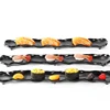 Sushi Set Black 17.7" x 2.7" x 1.2" Inch Melamine Sushi Plates with Built-in Dipping Saucer 1 Large Sushi Serving Plate