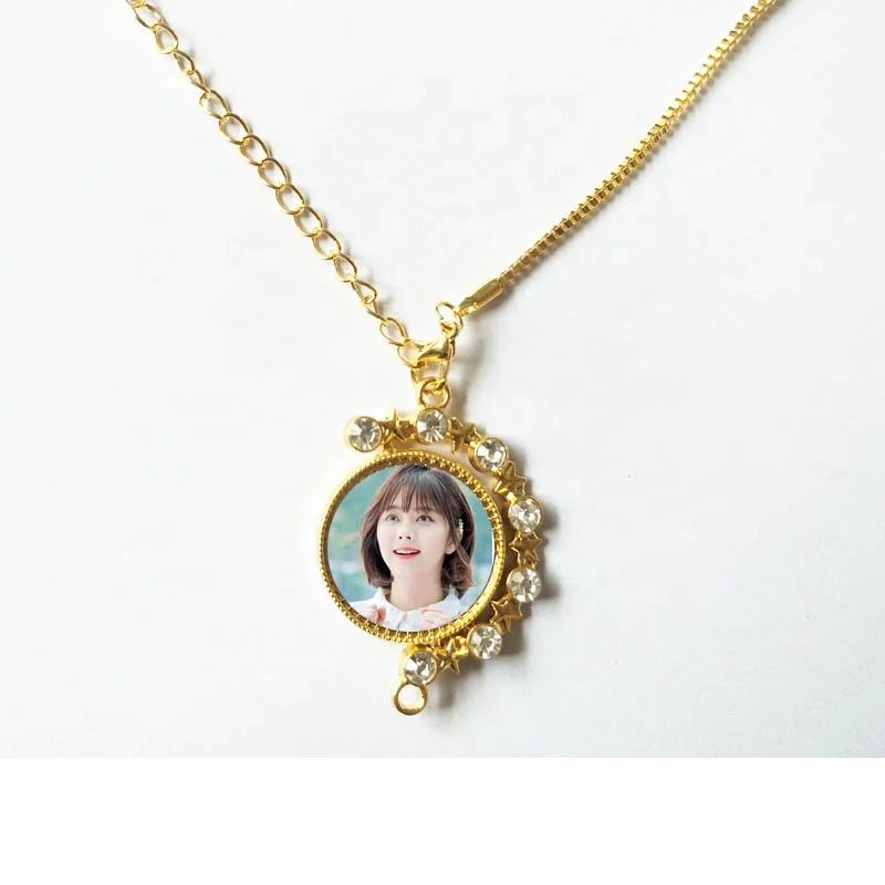 Custom Diamond Jewelry Sublimation Blank Round Shape Rotating Memory Necklace For Gifts, Gold color,silver gold
Custom Diamond Jewelry Sublimation Blank Round Shape Rotating Memory Necklace For Gifts, Gold color,silver gold