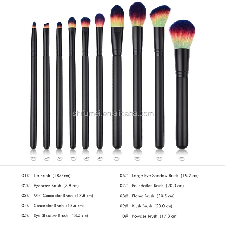 SFM Brand High Quality 10 Professional Makeup Brush Set Gradient Makeup Brush Makeup Brush Tools Wholesale