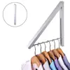 Wall Mounted Folding Clothes Hanger Drying Rack for Laundry Room Closet Storage Organization Retractable Clothes Rack
