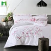 Hafei luxury egypt cotton embroidered flowers hotel bedding set 100% cotton