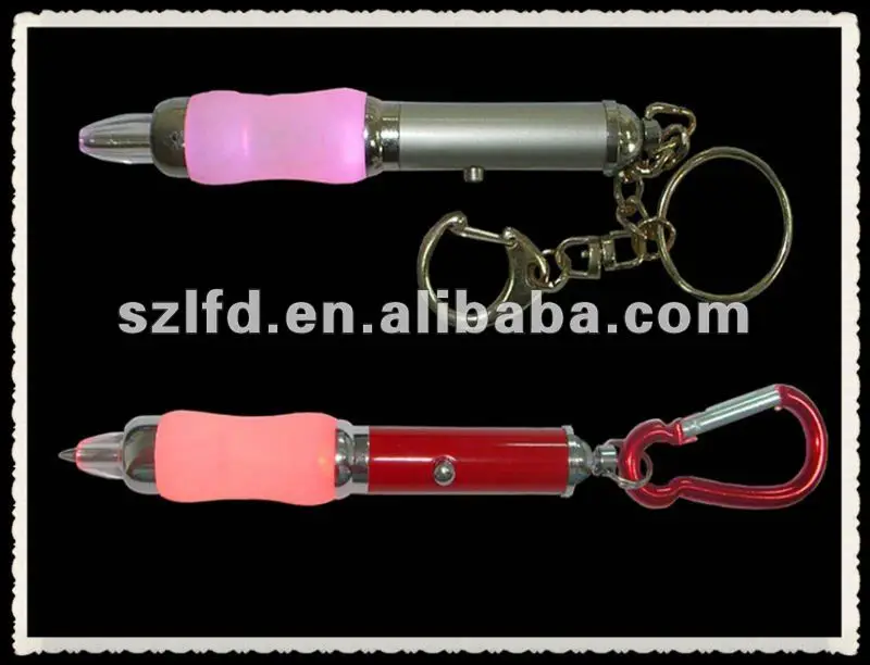 Metal Mini Led Flashlight Pen with Keychain for promotion