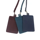 Factory custom soft lichi pattern real leather business card new design card holder wallet