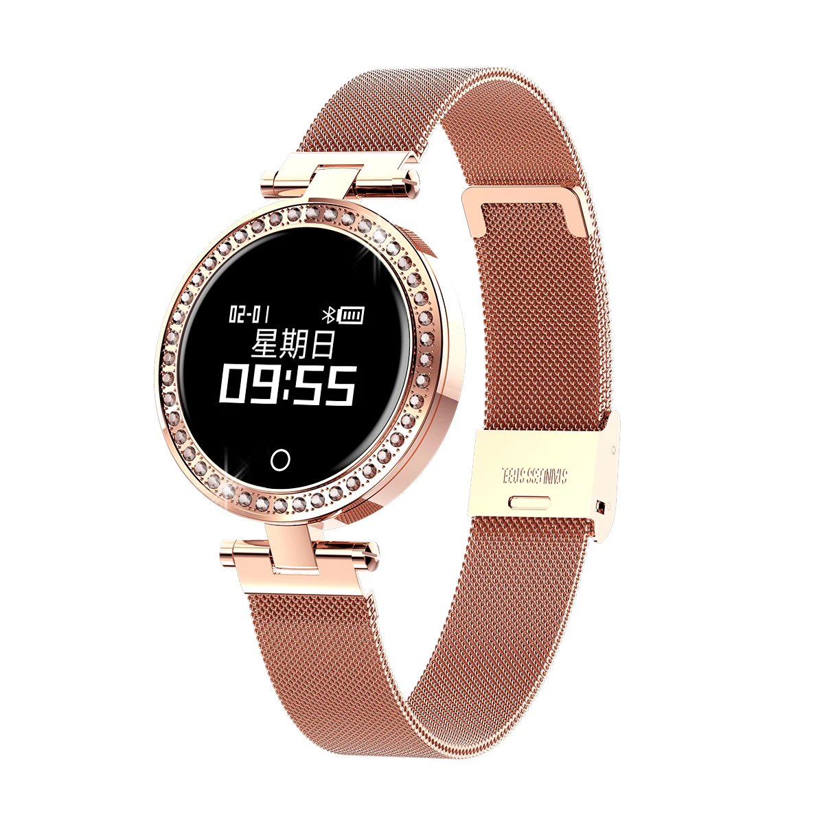 

X10 Ladies Smart Watch Round For Women IP68 Heart Rate Blood Pressure Monitor Message Call Reminder Pedometer Calorie Smartwatch