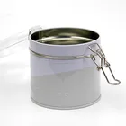 Canned metal cylinder loose tea leaf powder spice coffee tins