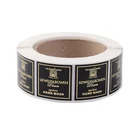 Custom art paper spot uv varnish hot stamping foil rolls for wine glass label sticker roll