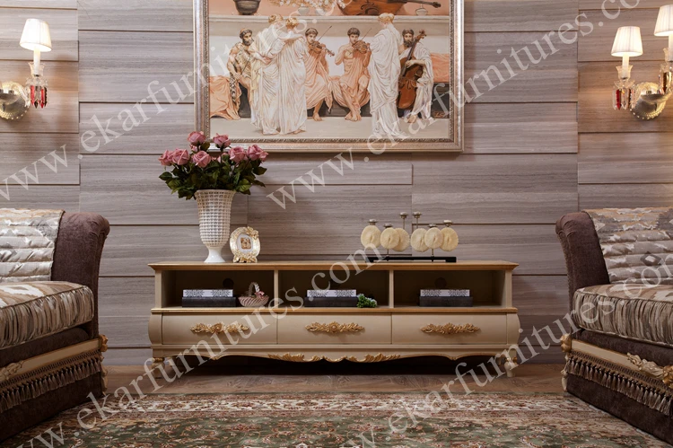 Klassische weiÃe holz tv tisch billig wohnzimmer tv steht eu luxus ...
