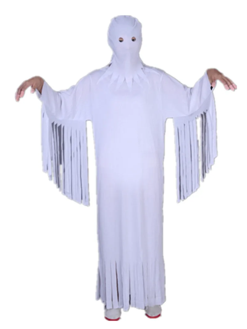 Hot Sale Game show supplies Zombies serve cult Ghost clothing Halloween Costume cape Hardcover White goat garment