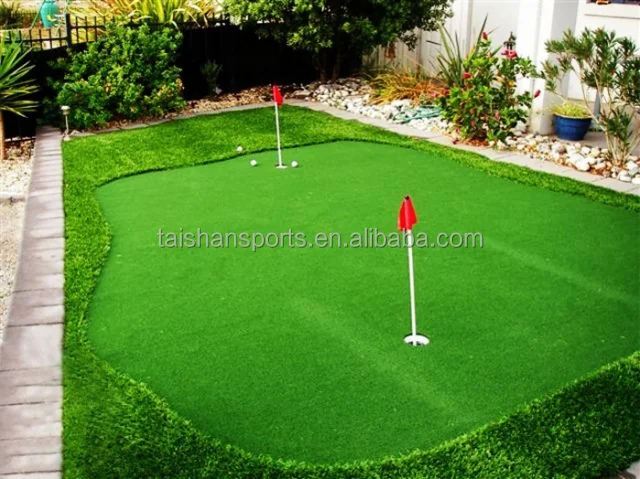 Artificial grass lawn for golf putting green
