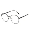 90201 High Quality Round Optical Prescription Glasses Frames With Clear Lens Oculos Retro Gold Metal Eyeglasses Frame