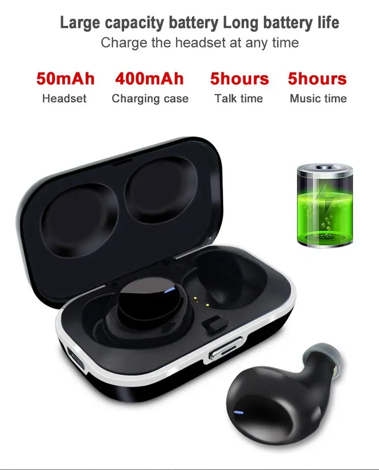 2019 New Version P8P+ TWS bluetooth Earphone, PixArt Bluetooth 5.0 Version,IPX5 Earphone with Waterproof and Sweatproof - ANKUX.COM