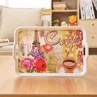 Wedding Custom Print Serving Tray With Handle/ Plastic Dry Fruit Tray