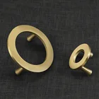 Cabinet door round handle antique wardrobe drawer cabinet gold brass handle and knob C-2070