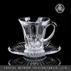 Set of 6 crystal Small Coffee Tea Cups and Saucers Set Tableware for Dinning Table Home Decor