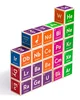 Educational Art W/ 20pc Wooden Cube Toys 6 Side Printed Periodic Table of Elements Chemical